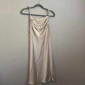 Beige Botany Elegant Cream Sleeveless Dress size small